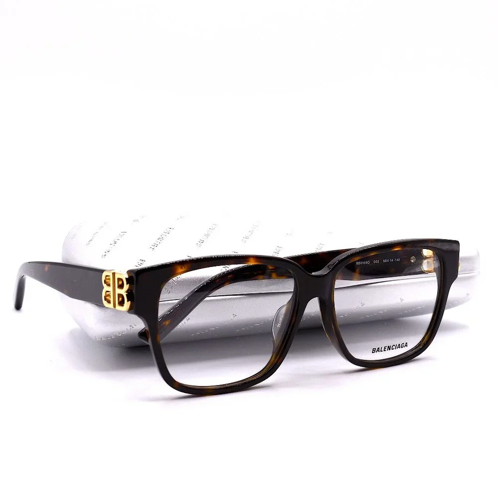 NEW BALENCIAGA BB0104O 002 HAVANA AUTHENTIC EYEGLASSES FRAME - Picture 11 of 15